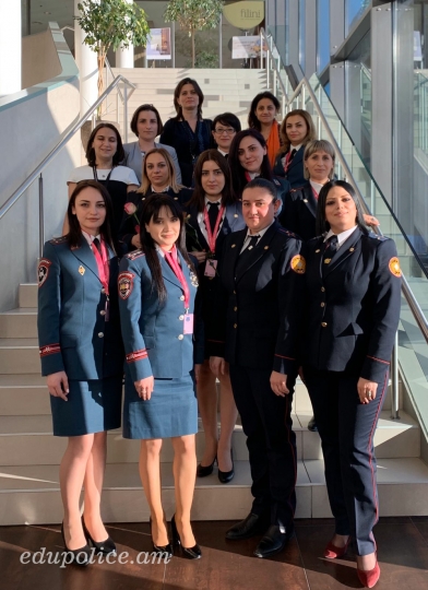 Police female officers in Tbilisi