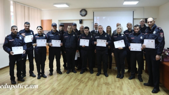 French Policing  style: the training course ended